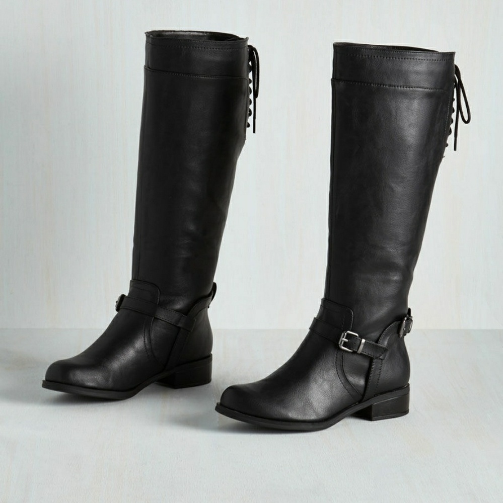 Modcloth riding boots mid calf length